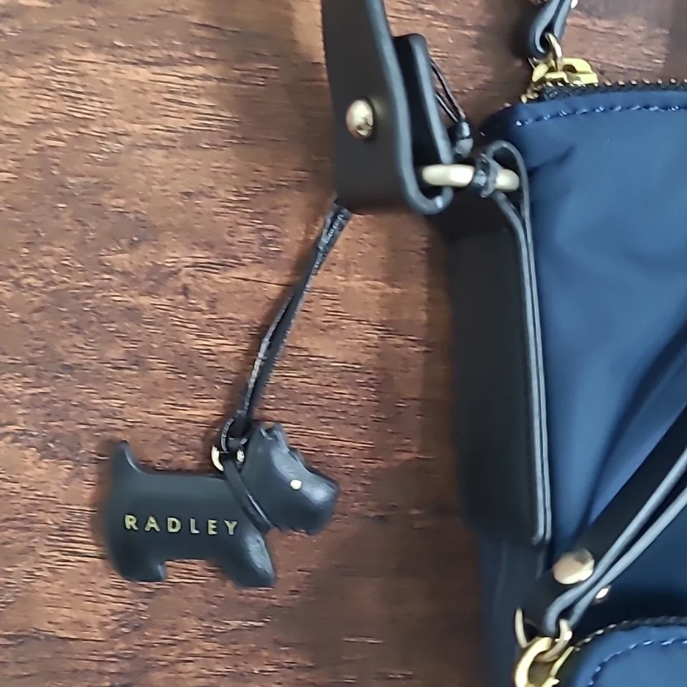 Radley London Navy Shoulder Bag with Black Strap - Women Bags